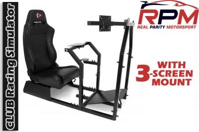 RPM Club Racer Simulator with 1 and 3 screen mount